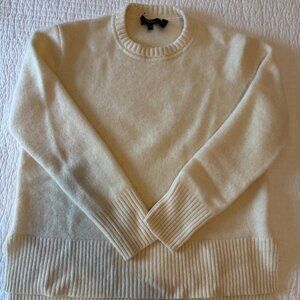 Theory 100% Cashmere Ivory Crewneck Sweater – Women’s M